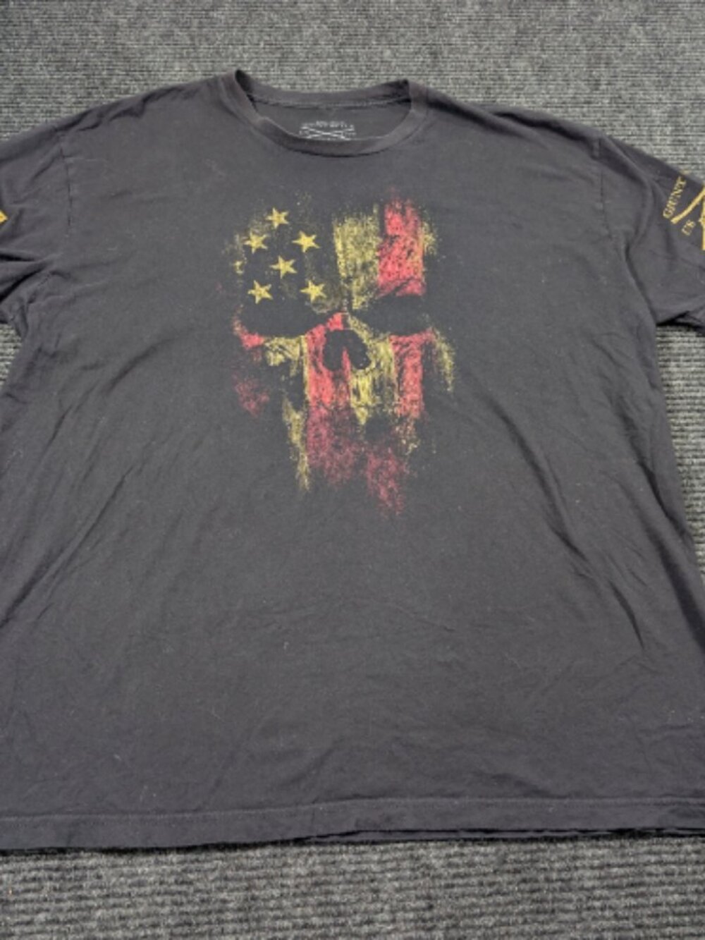 Grunt Style American Flag Skull Tee – XXL